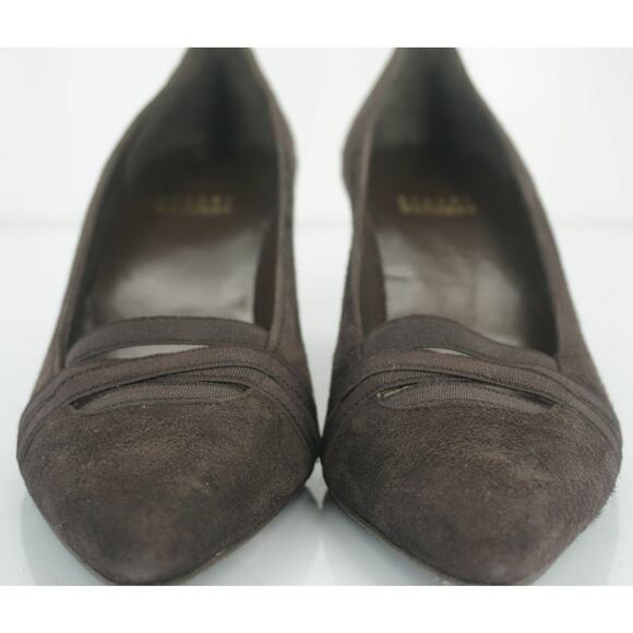 Stuart Weitzman brown Suede Bandexsvelt Pointed Toe Heel Pumps Size 7 New $385 - Picture 11 of 11